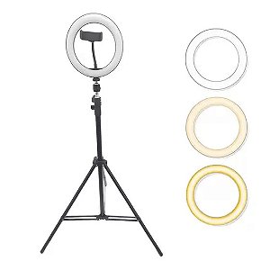 Ring Light com Tripé e Suporte
