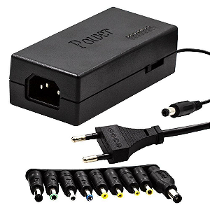 Fonte Carregador Universal Para Notebook 9 Conectores bivolt