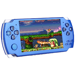 Video Game portátil x6 jogos Nintendo Sega Gba Nes Mp3 Azul