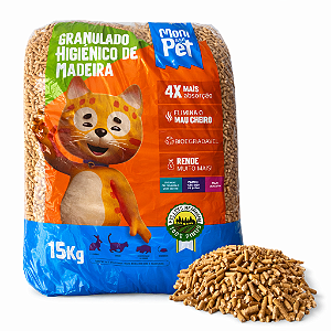 Areia Granulado De Madeira Higiênica 15kg Motta Pet
