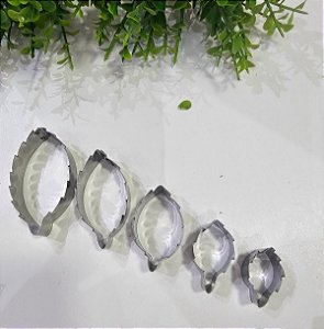 Cortador de Folhas Crespas Inox 5 Peças