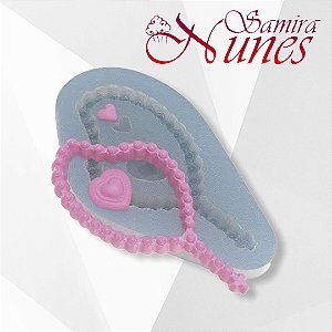 Molde de Silicone Terço + Mini Corações Flexarte