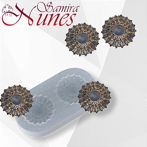 Molde de Silicone Jóia Redonda Glam Flexarte