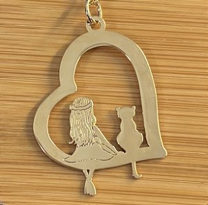 Coracao Menina Gato