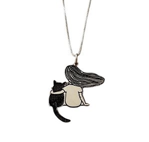 Menina Gatinho Preto