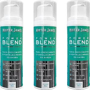 Kit para 3 meses Power Blend Mister James Para Crescer e Preencher a Barba