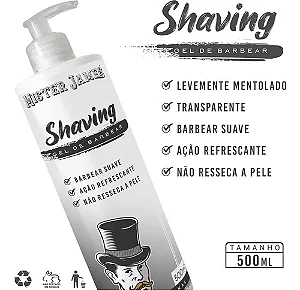 Shaving Gel De Barbear Profissional Mister James 500ML