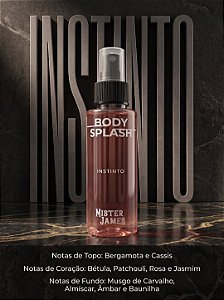 INSTINTO - Body Splash Masculino - Amadeirado, Cítrico e Frutado - 100ml