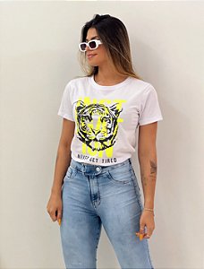 T-shirt Tigre Branca