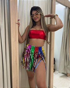 Saia Fita Metalizada Colorida