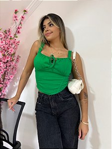 Cropped Thamara Verde Bandeira