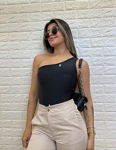 Body Alça Única Preto