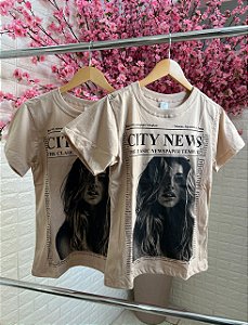 T-shirt City News Bege