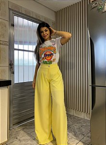 Calça MAX Pantalona Amarela