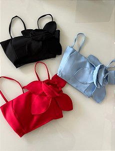 Cropped Floribella Preto