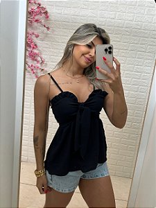 Blusa Laço Preta