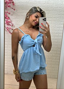 Blusa Laço Azul