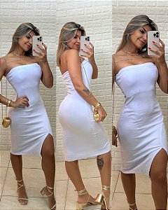 Vestido Tomara que Caia Branco
