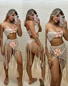 Conjunto Havana Flor Rosa