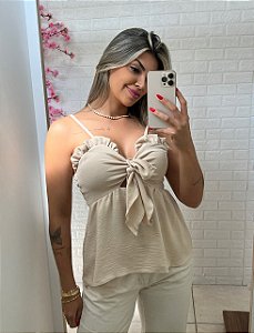 Blusa Laço Bege
