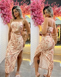 Vestido Emília Bege
