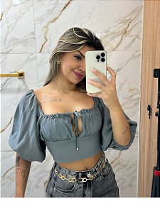 Cropped Emília Cinza