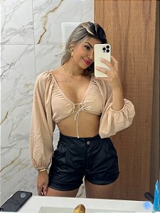 Cropped Walesca Bege