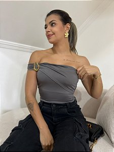 Cropped Dania Cinza