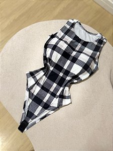 Body Quadriculado Preto