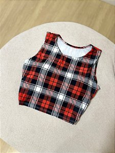 Cropped Quadriculado Vermelho