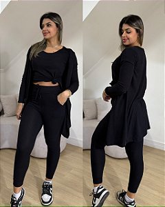 Conjunto 3 peças Preto