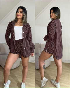 Conjunto Lola Vinho e Branco