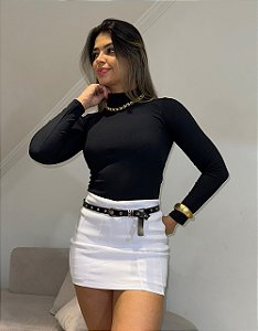 Body Canelado Manga Longa