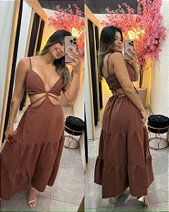 Vestido Angelina Marrom