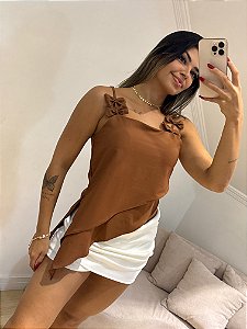 Blusa Laços Marrom