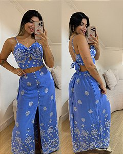 Conjunto Jady Azul Estampa