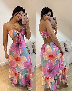 Vestido Lily Flores Rosa