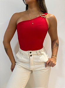 Body Elô Alça Única Vermelho