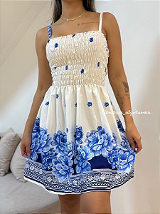 Vestido Ariane Flor Azul 2