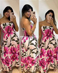 Vestido Hawai Flor Rosa