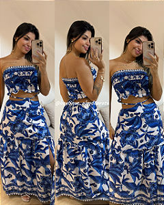 Conjunto Dandara Estampa Azul 1