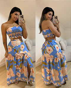 Conjunto Dandara Estampa Flor Off