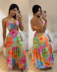 Vestido Lily Estampa Flores Coloridas