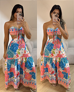 Vestido Lily Estampa Caju Flores