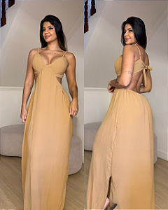 Vestido Elizandra Bege