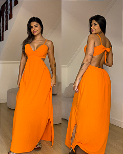 Vestido Elizandra Laranja