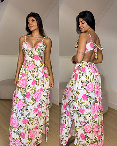 Vestido Elizandra Flores Rosas