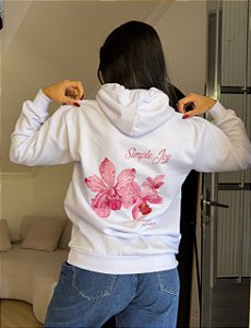 Moletom Flores Rosa