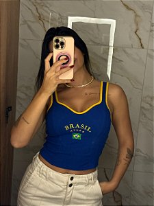 Cropped Brasil Azul