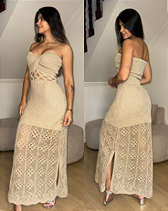 Vestido Tawane Bege